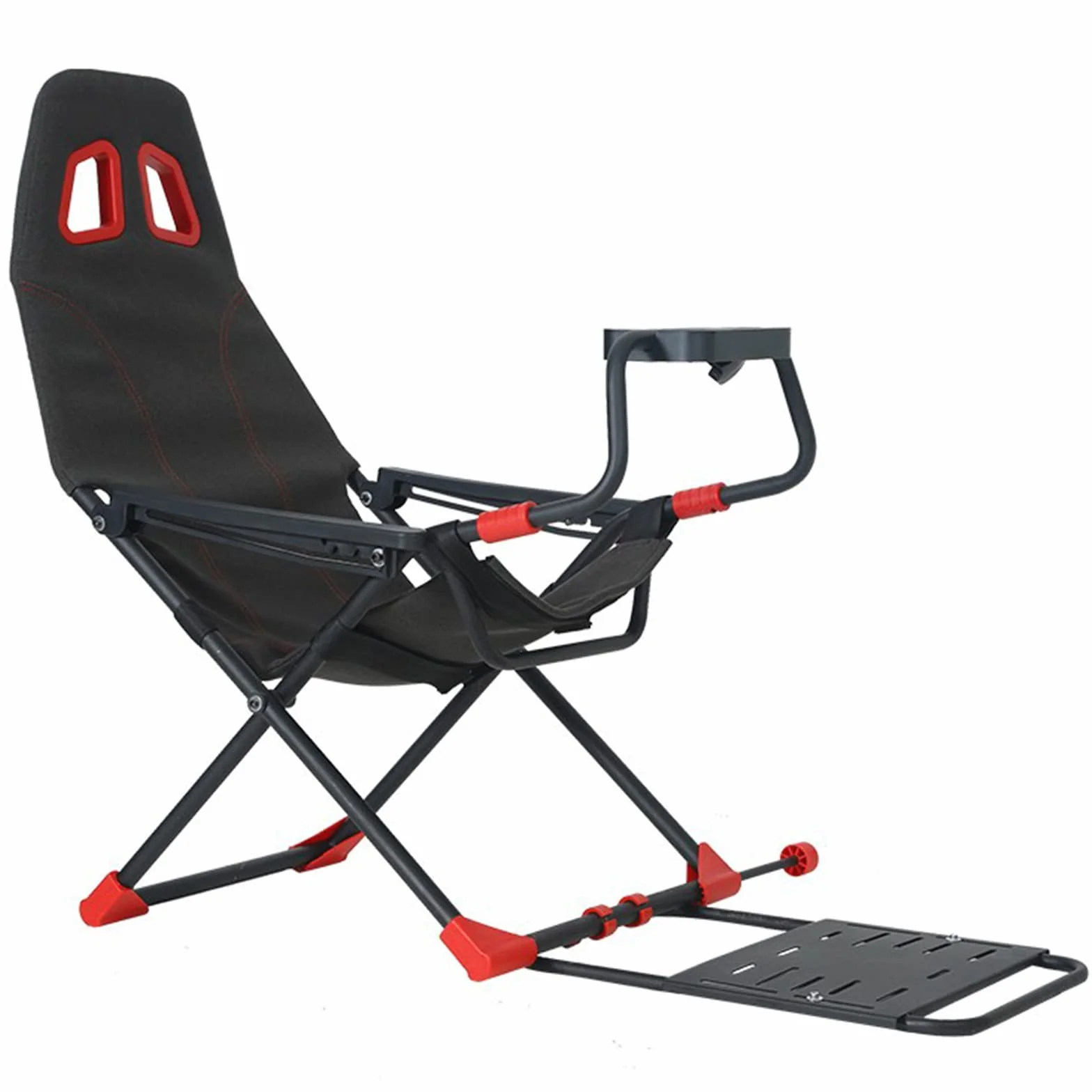 Cabina de simulador de carreras plegable con soporte ajustable para volante y asiento ergonómico para consolas de juegos y PC