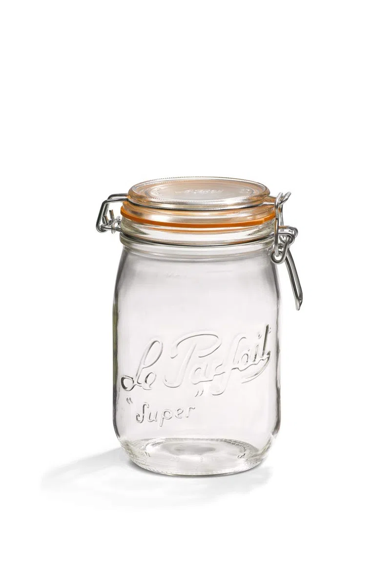 Le Parfait 3219002 Tarro hermeticos, 1 l, transparente, pack de 6