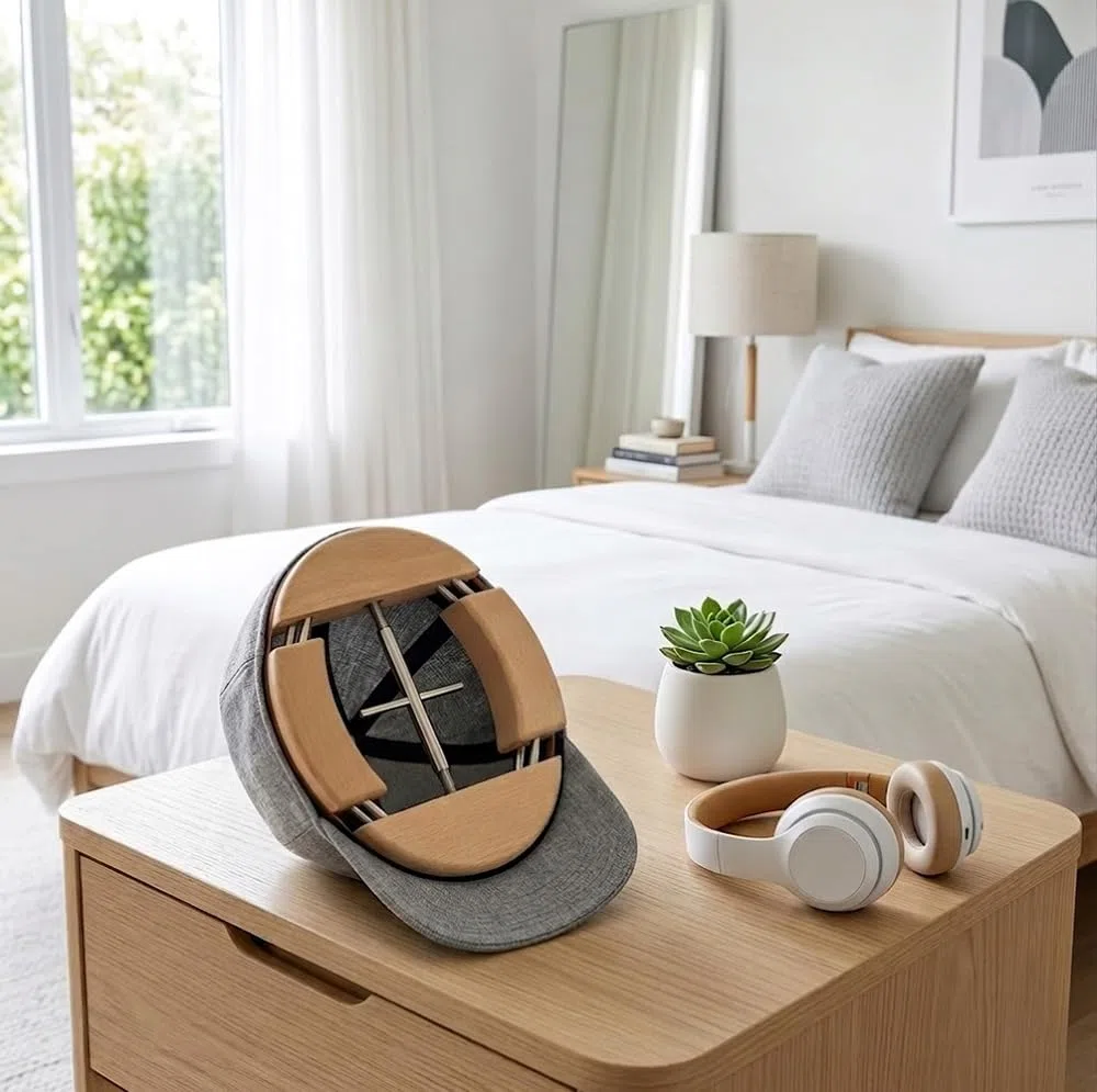 Extensor de Sombrero de Madera de 4 Vías para 54 a 66 cm, Ensanchador de Sombreros, Tensores de Sombreros, Sombrero de Paja, Sombrer0 de Vaquero y Gorras de Béisbol,Evita Deformación Oval