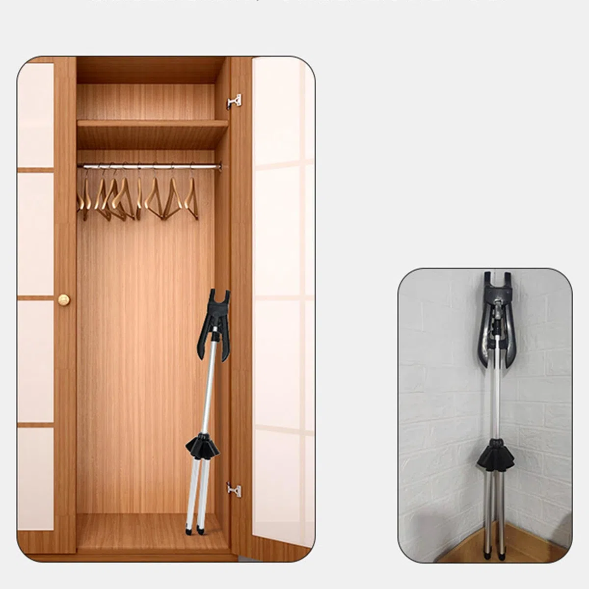 Perchas para Plancha de Vapor, Soporte de Planchado Vertical Telescópico con Guantes de Planchar, Soporte de Mano para Vaporizador de Ropa, Perchas para Planchar Vertical, Soporte de Vapor para Ropa