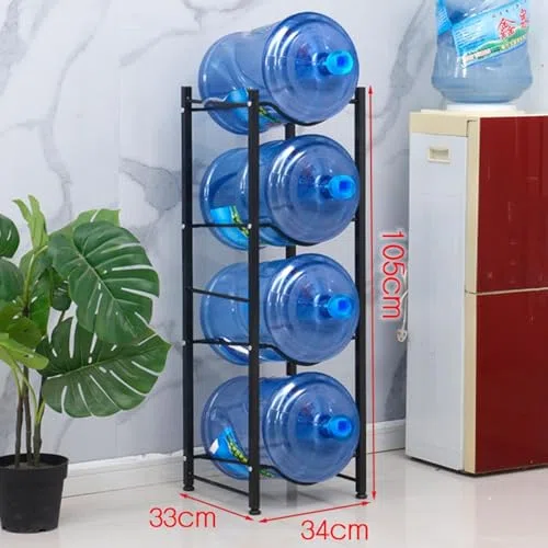 Estante de almacenamiento apilable para botellas de agua de 5 galones, soporte de acero al carbono para botellas y enfriadores, diseño extraíble que ahorra espacio