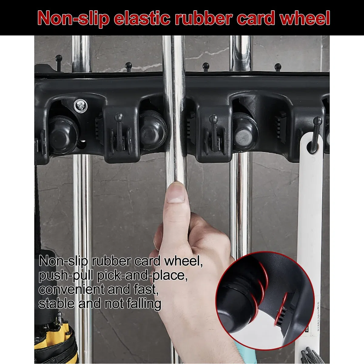Movable Floor Standimop Scoop Put Wet Mops, Carrito de Herramientas de Limpieza Cleanin, Organizador de Suministros de Limpieza para Cocina de Garaje, Etc.,Estante de Drenaje de Lavado de la Mo