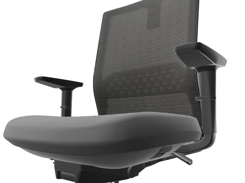 Silla ergonómica profesional Actiu Stay respaldo malla Space Gray, Silla escritorio Sistema Syncro auto, Sistema traslación horizontal Gris Negro