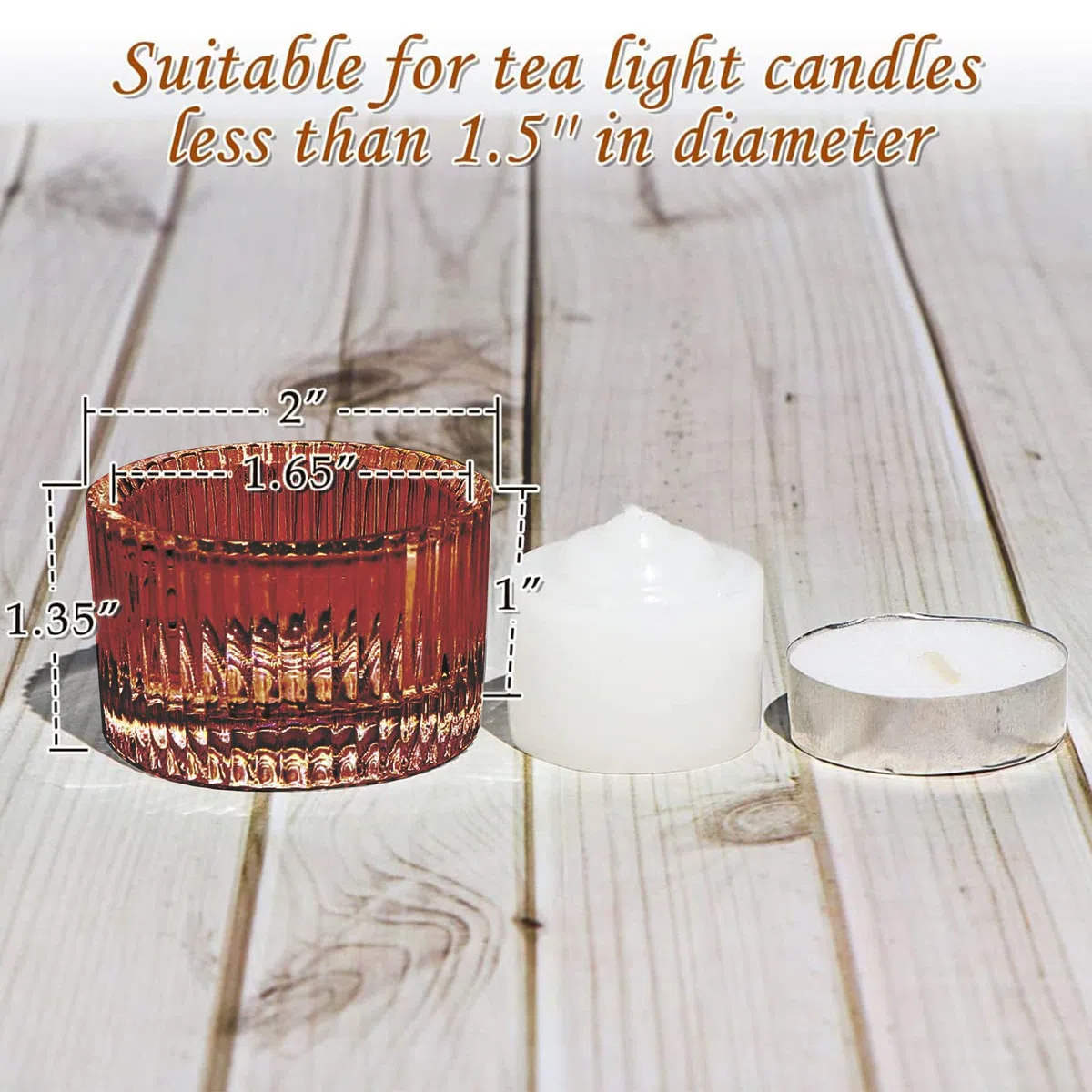 Juego de 12 portavelas redondos, ideal para velas de té, velas y como contenedores, portavelas para regalo, aromaterapia, boda, fiesta, decoración, accesorios para el hogar (marrón latte)