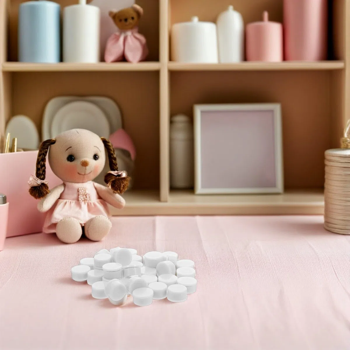 Angoily 100 mini bases giratorias: rodamientos giratorios para manualidades DIY, ideales para hacer pinzas para el pelo, molinillos de viento y joyas para muñecas. Rodamientos de bolas white para