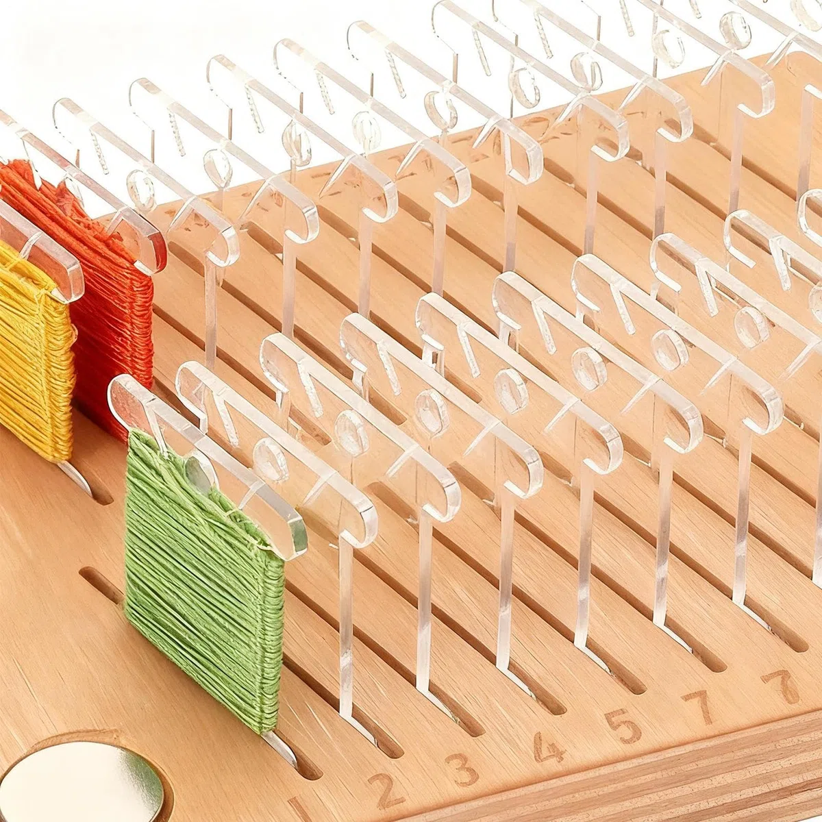 Organizador de almacenamiento de bordado, divisor de carrete de de 24 plazas | Diseño magnético organizadora de bordado de madera - para coser arte bobina de de costura