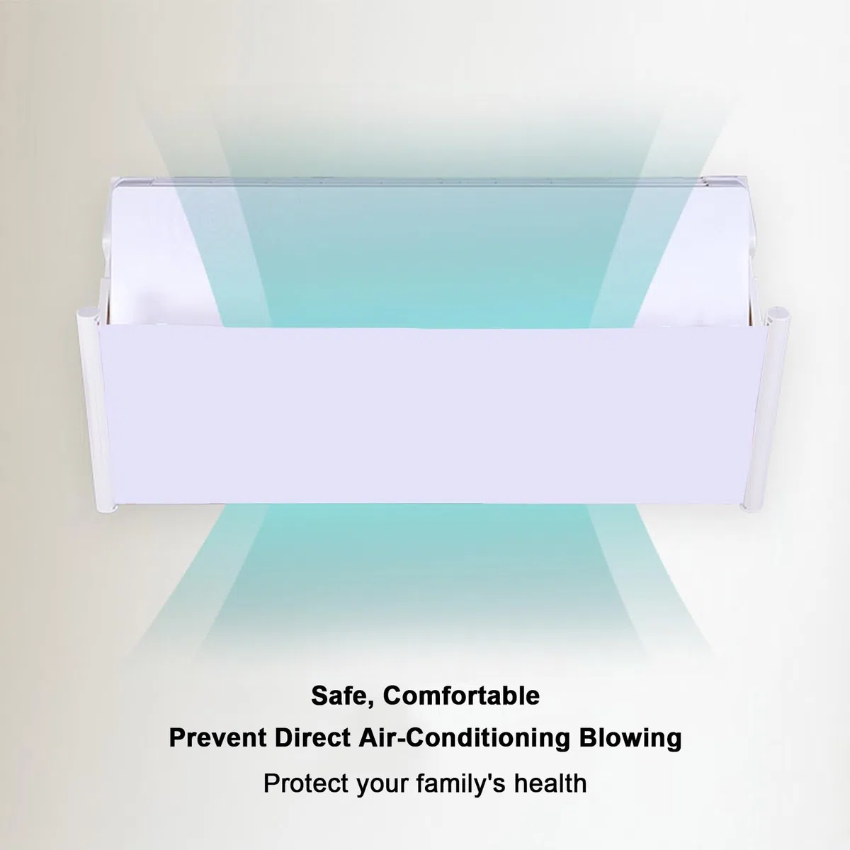 Desviador Aire Acondicionado, Deflector de Registro de Aire, Diseño Retráctil, Tela Oxford, Soporte Grueso, para Aire Acondicionado de Pared