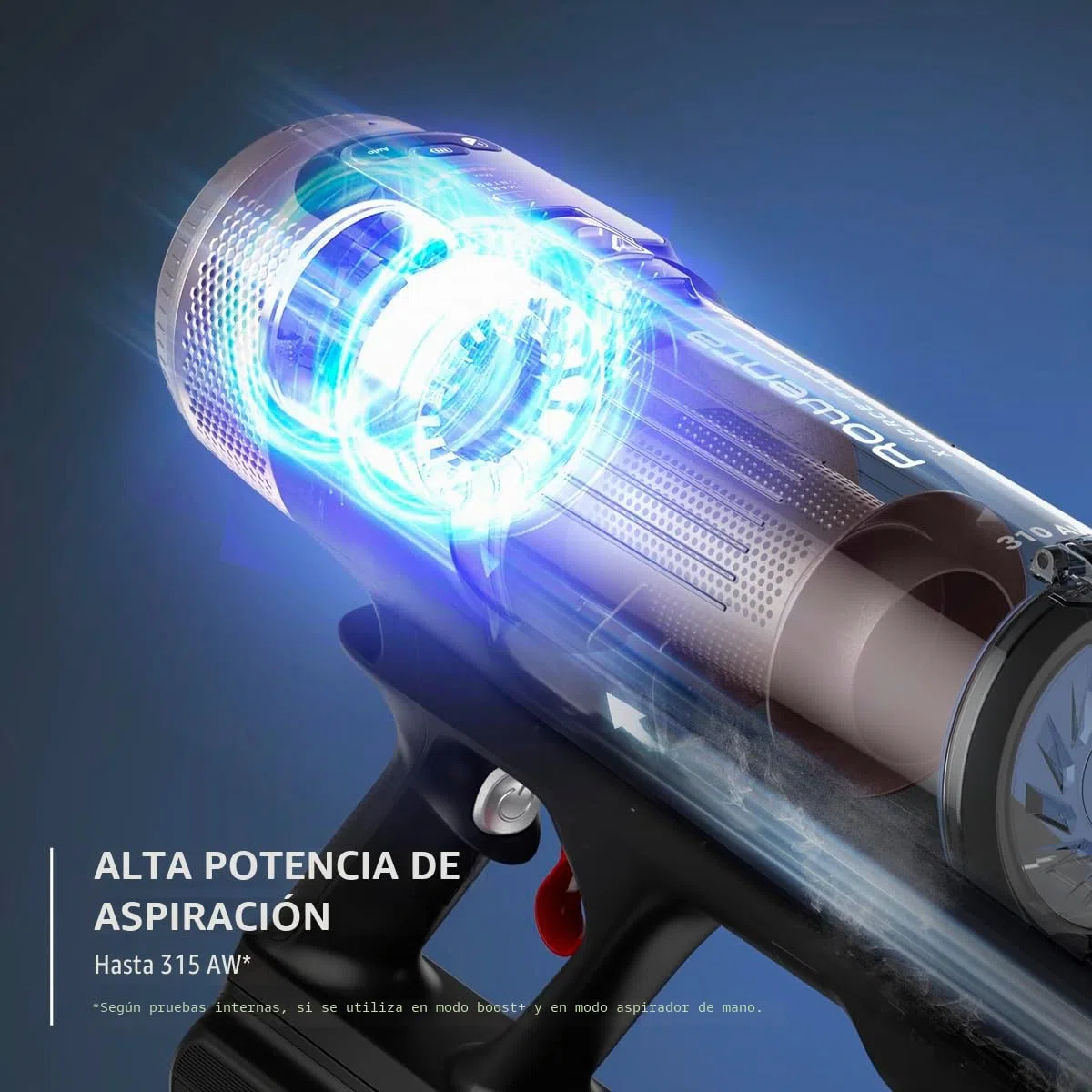 Rowenta RH9CD9E0 X-Force Flex 16.60 Animal Aqua, Aspiradora inalámbrica, Negro/Cobre