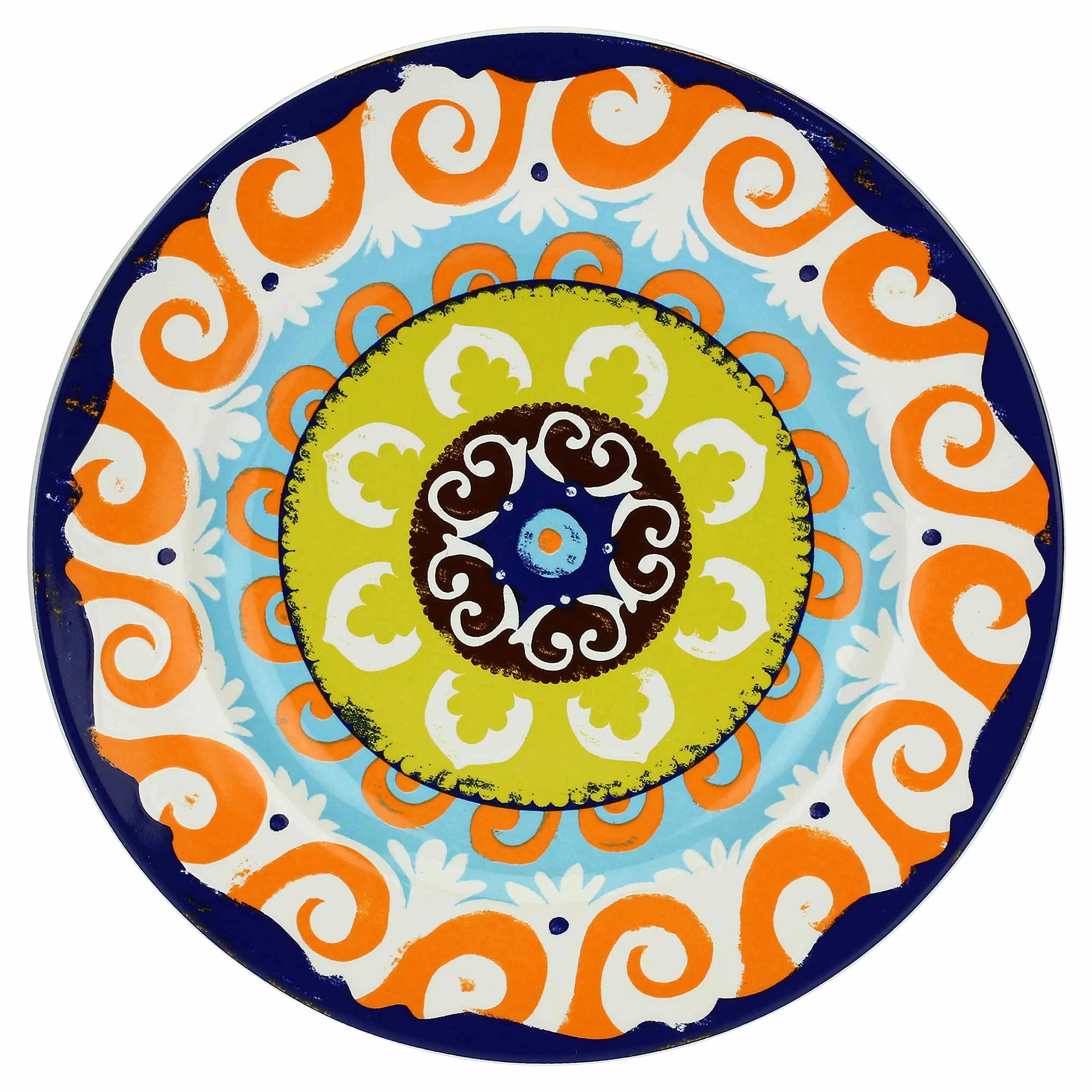 Juego de 6 Platos de Ensalada Estilo mediterráneo Colores Mezclados Nador Mucho X6