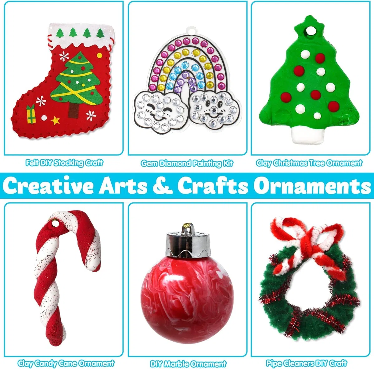JOYIN Calendario de Adviento de Navidad 2025, calendario de Adviento de 24 días con arte y manualidades navideñas, tijeras, pegamento, cordones, pinturas, acuarelas, regalos para fiestas navideñas