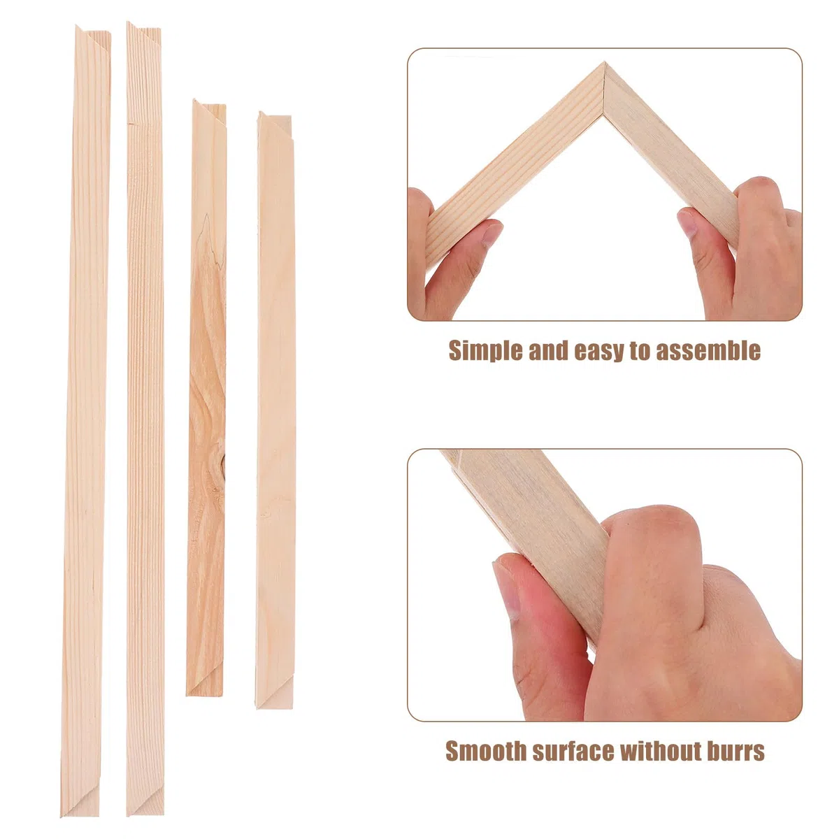 Marco de Madera Maciza para Lienzo DIY 40x50 Cm, Bastidor Combinado para Pintura al Óleo, Práctico Kit de Barras de Estiramiento para Arte y Manualidades, Accesorio para Taller