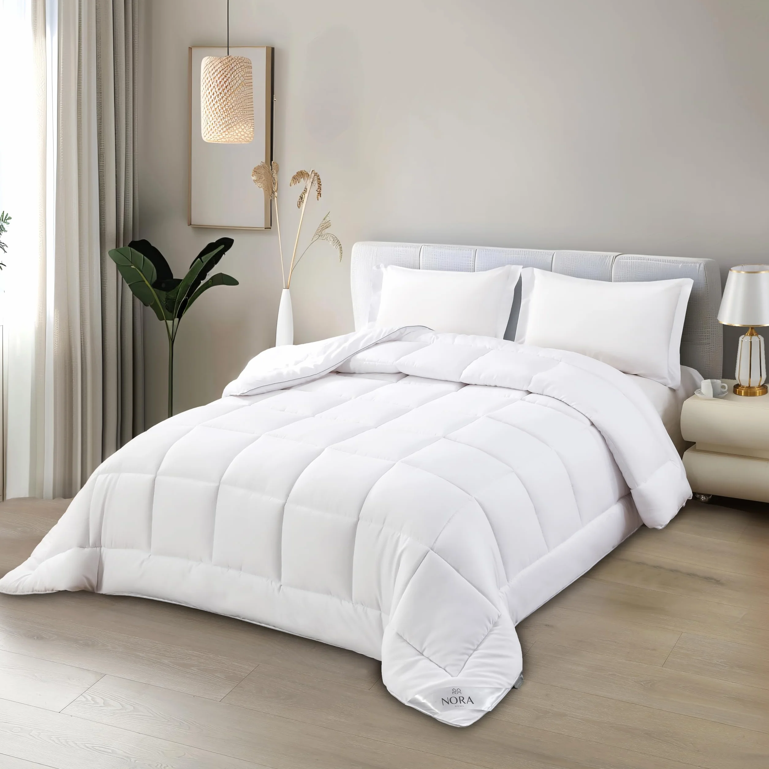 NORA HOME Relleno Nordico Cama 180. Nivel Térmico Muy Alto 4.5/5. Antiácaros. Antibacterias. Oeko-Tex. 400 gr/m² Calidad 3D. Edredon Invierno 260x240 - Oslo