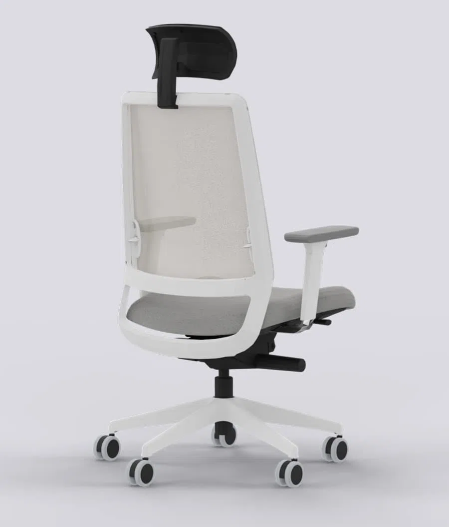 Silla de Oficina ergonómica Blanca Gris Top Gama Profesional Sense Silla o sillón de Escritorio