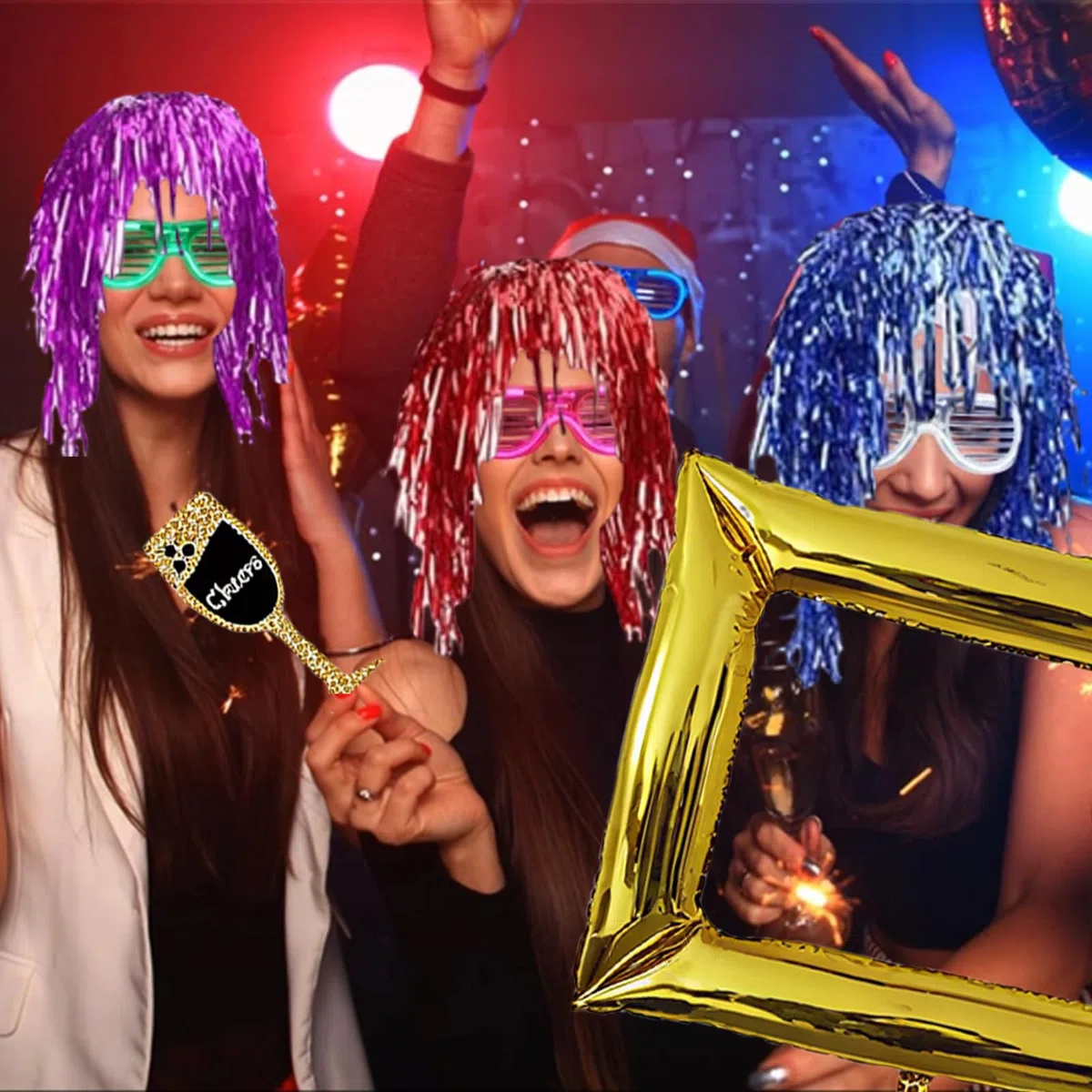 Raxfekro Atrezzo photocall Boda Accesorios Photo Booth Props Party photocall cumpleaños para Fiesta de Cumpleaños, Navidad, Boda, Auto Fotografía DIY Photo Booth Props Kit