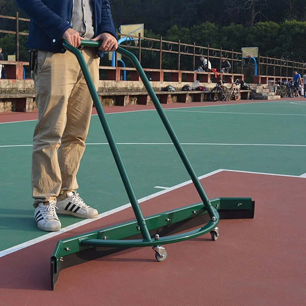 Rasqueta de suelo resistente para eliminación de agua, ideal para canchas de tenis e instalaciones deportivas, cuenta con mango de 92 cm de largo para una limpieza eficiente
