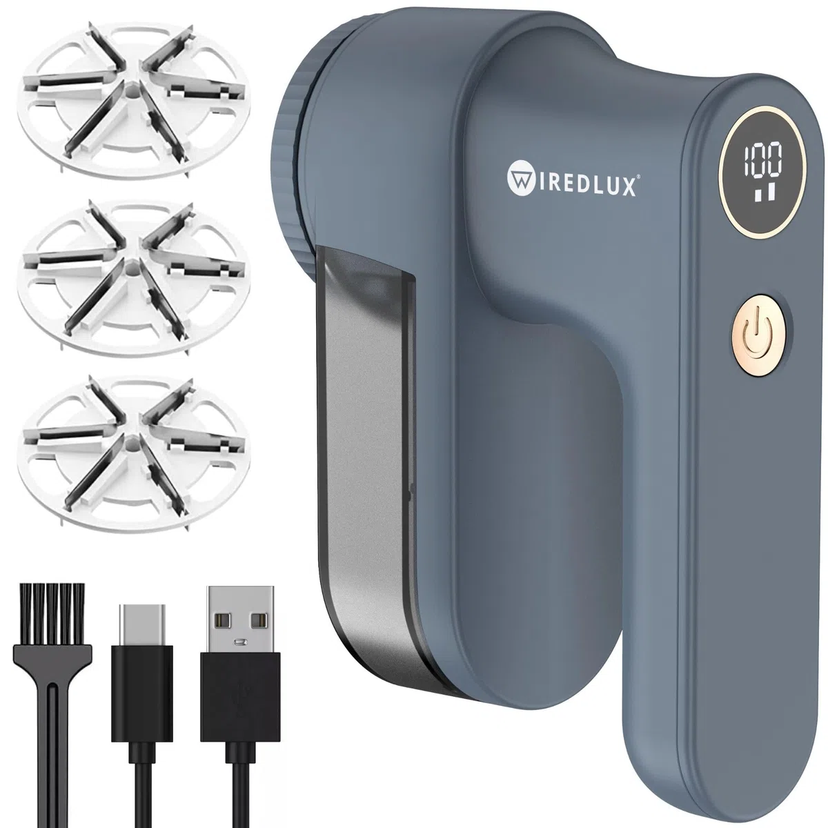 Quitapelusas Eléctrico Recargable para Ropa – Máquina para Quitar Bolitas y Pelusas – 3 Velocidades, Pantalla LED, Carga USB – Portátil con Doble Protección