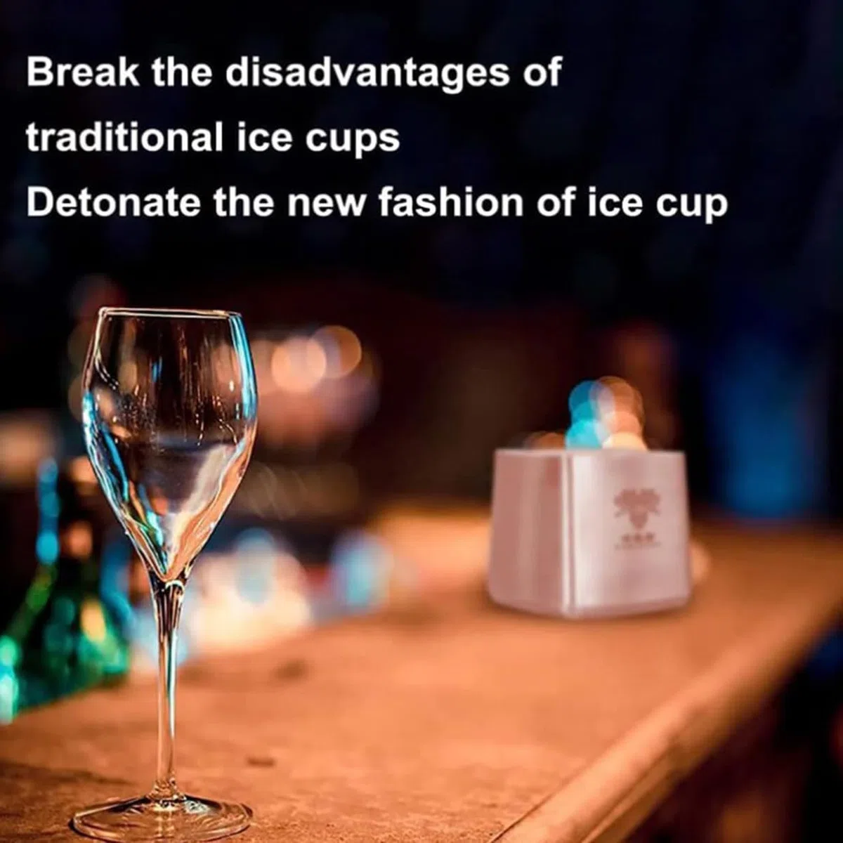 Enfriador de vidrio - Espumador instantáneo de bebidas para cócteles, cervezas, vinos y bebidas mixtas - Ideal para bares y restaurantes