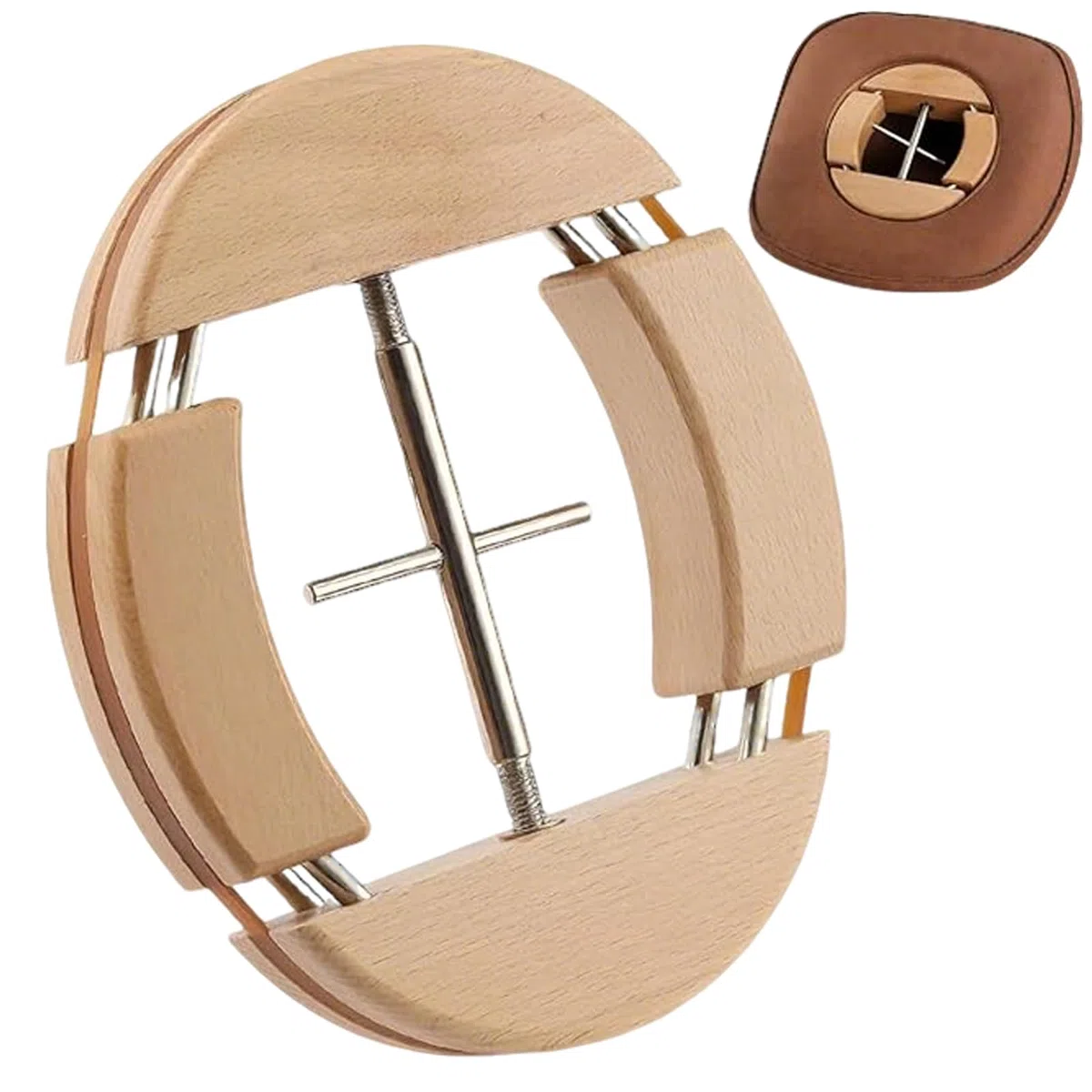 Extensor de Sombrero de Madera de 4 Vías para 54 a 66 cm, Ensanchador de Sombreros, Tensores de Sombreros, Sombrero de Paja, Sombrer0 de Vaquero y Gorras de Béisbol,Evita Deformación Oval