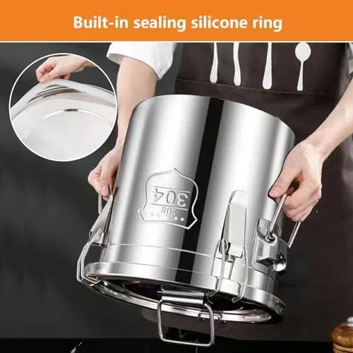 Tarro de Acero Inoxidable Sellado con Tapa, Recipiente hermético para almacenar Alimentos en la Cocina.