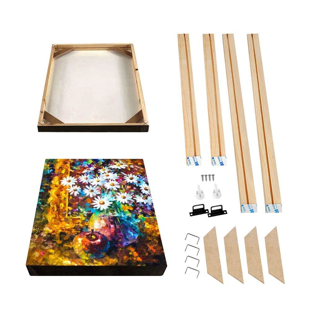 Bastidor de madera, marco de madera para galería, pintura al óleo, barras de ensanchador de punto de aguja, kit de marcos de montaje en lienzo, tiras de lienzo, 30 x 40 cm