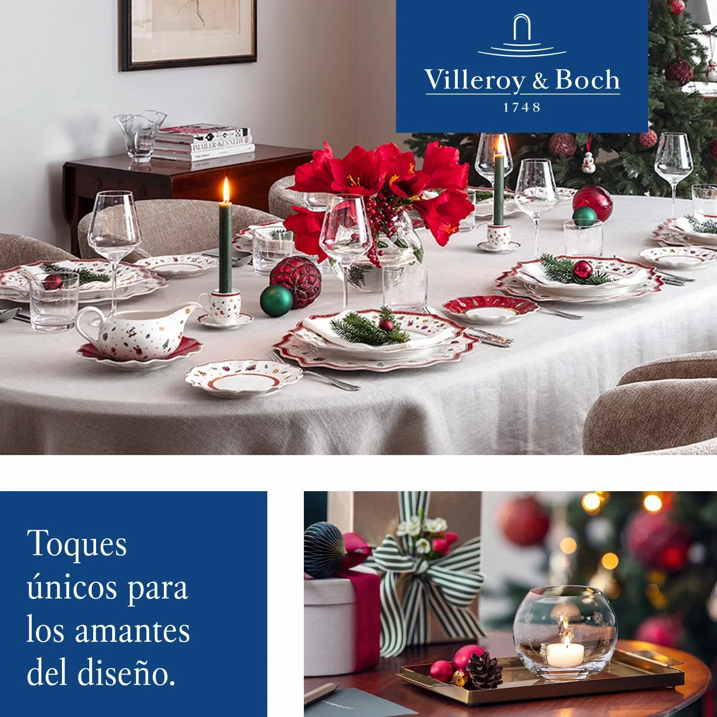 Villeroy & Boch – Toy's Delight Plato para Desayuno 24 cm Verde, Apto para Microondas, Plato para Postre, Vajilla Navidad Porcelana, Plato Pequeño, Navidad Mesa, Premium Porcelain