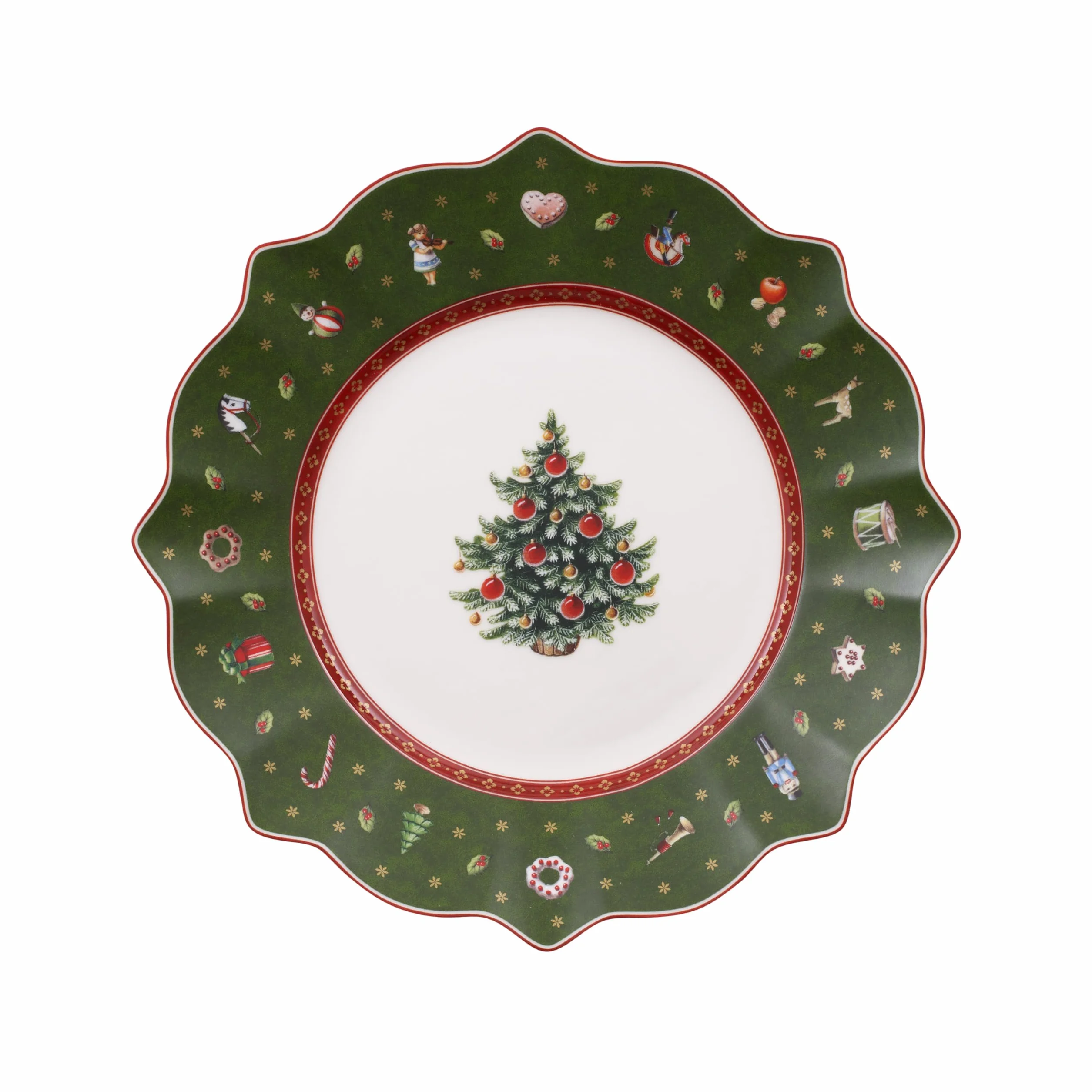 Villeroy & Boch – Toy's Delight Plato para Desayuno 24 cm Verde, Apto para Microondas, Plato para Postre, Vajilla Navidad Porcelana, Plato Pequeño, Navidad Mesa, Premium Porcelain