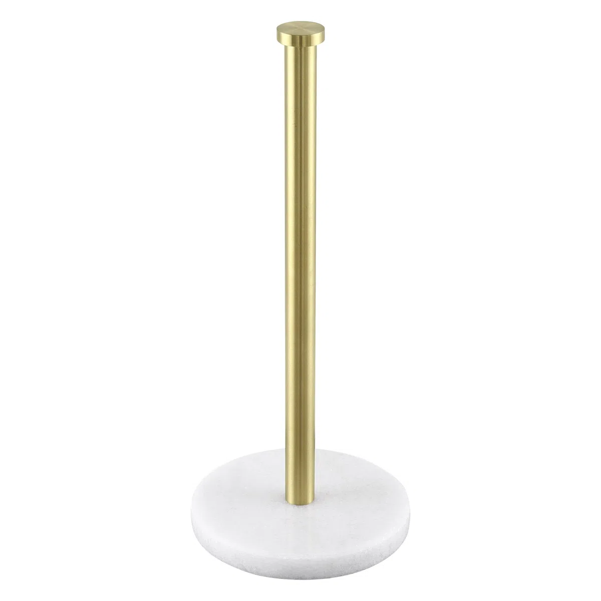 KES Portarrollos Cocina con Base de Mármol Porta Rollos Papel Cocina Portarrollos Cocina Acero Inoxidable SUS304 Oro Cepillado, KPH100S14B-BZ
