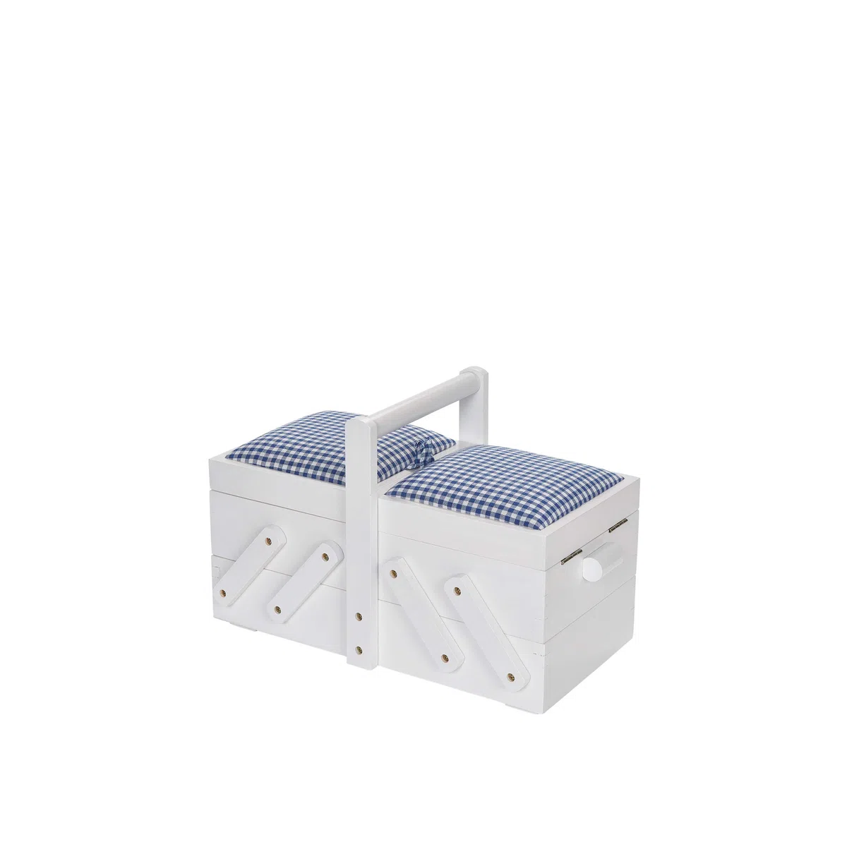 Prym 612577 - Costurero (madera, con tela), color blanco