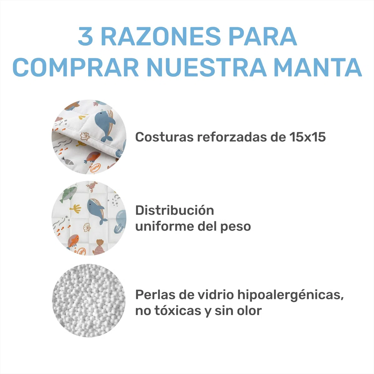 Dailydream Manta Pesada para niños, 90 x 120 cm, 2,5 kg, diseño de Espacio, de algodón 100%, Relleno de Perlas de Cristal, Manta terapéutica para Peso Corporal 20-35 kg