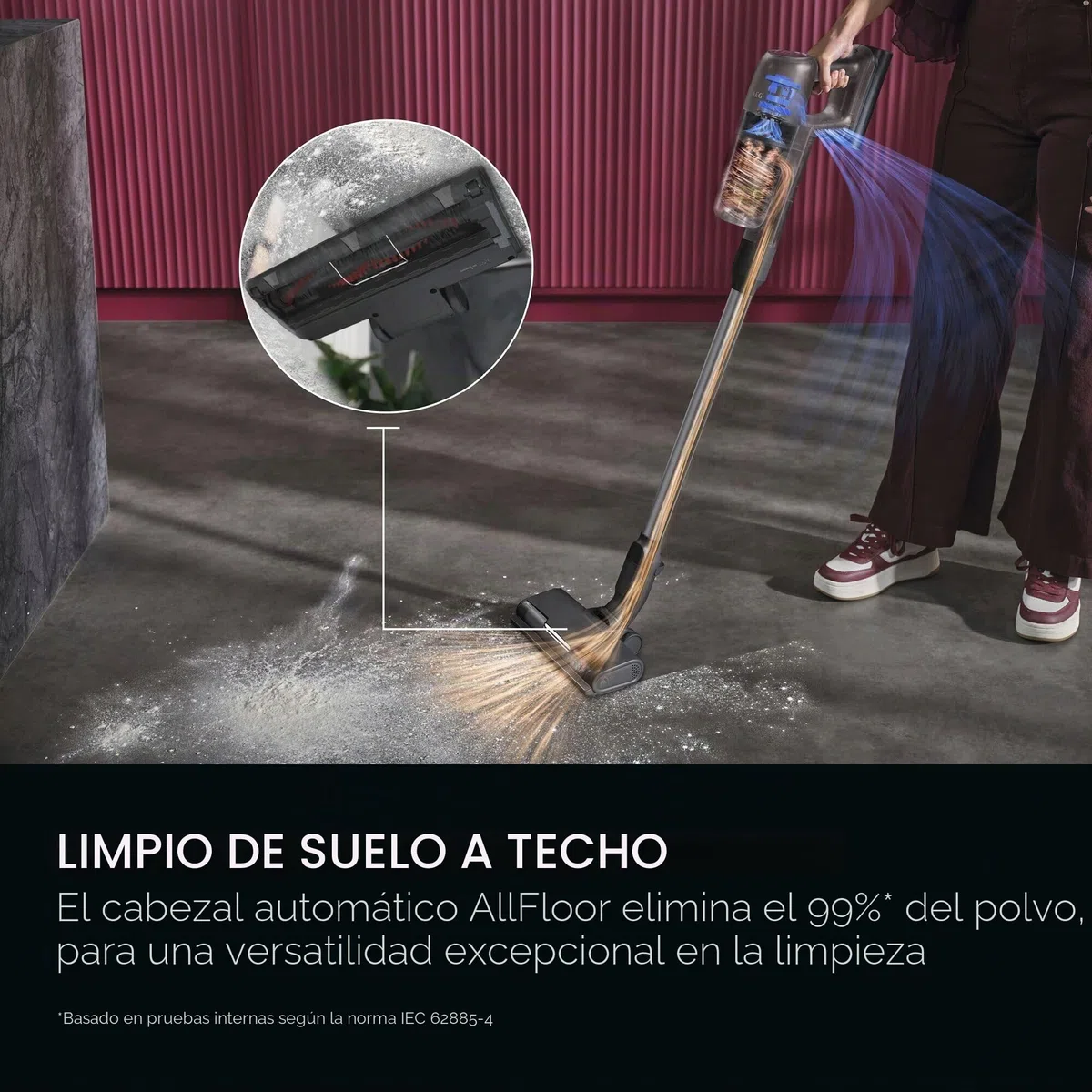 AEG Aspirador Escoba Sin Cable 7000 AP72UB21AM, 2 en 1 Escoba y Mano, hasta 50 min autonomía, Cepillo AllFloor Car LED, Filtración HEPA 6 etapas, Depósito 0,3 L