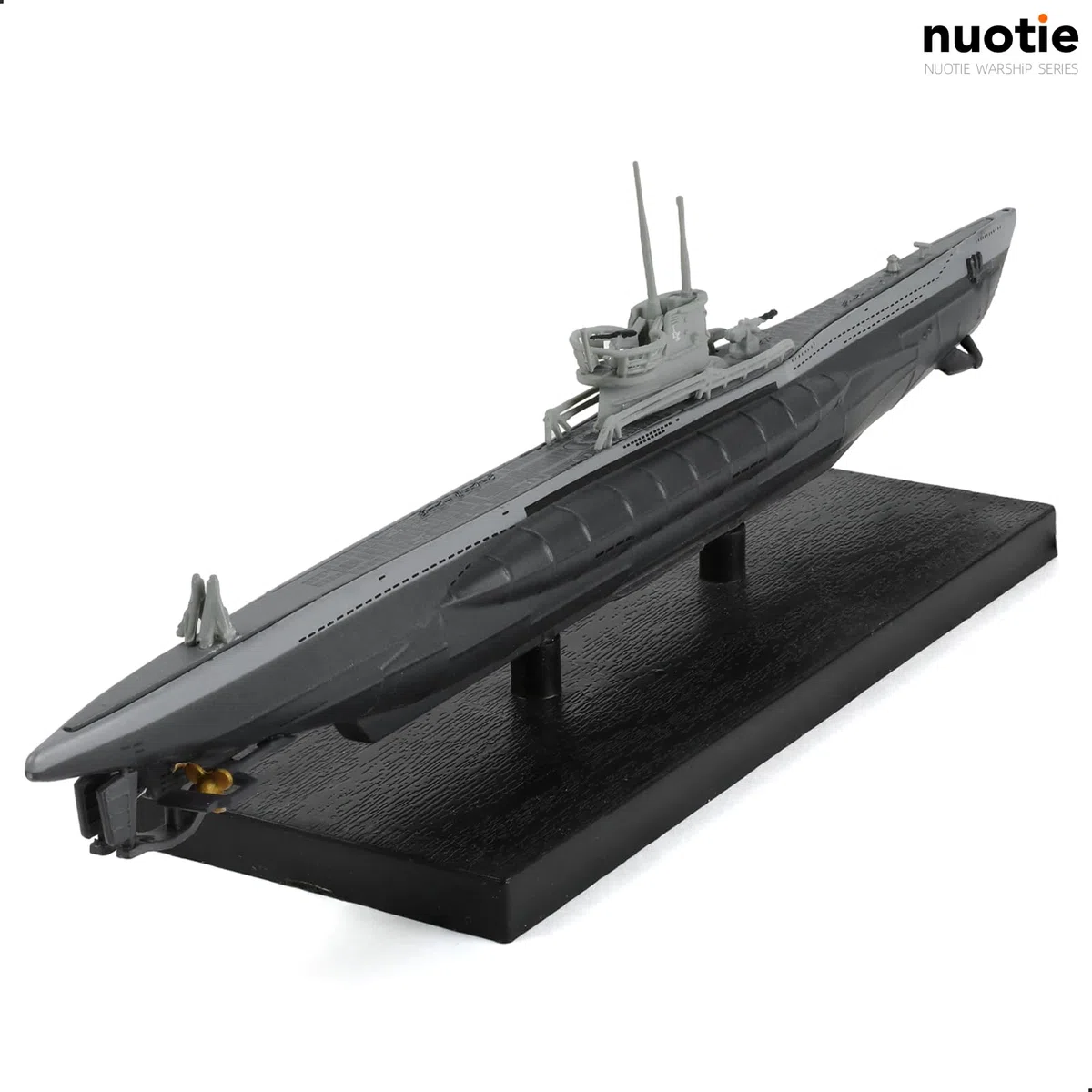 NUOTIE 1/350 U-552-1941 - Modelo militar alemán Kriegsmarine Submarino de la Segunda Guerra Mundial Roter Teufel U-Boat modelo Warld War II aleación de metal fundido a presión con soporte de