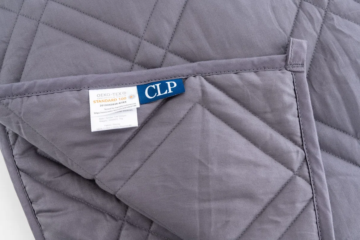 CLP Manta Antiestrés Transpirable con Peso I Edredón 100% De Algodón Terapéutico I Manta Ponderada Hipoalergénica, Tamaño:150x200 / 7 kg