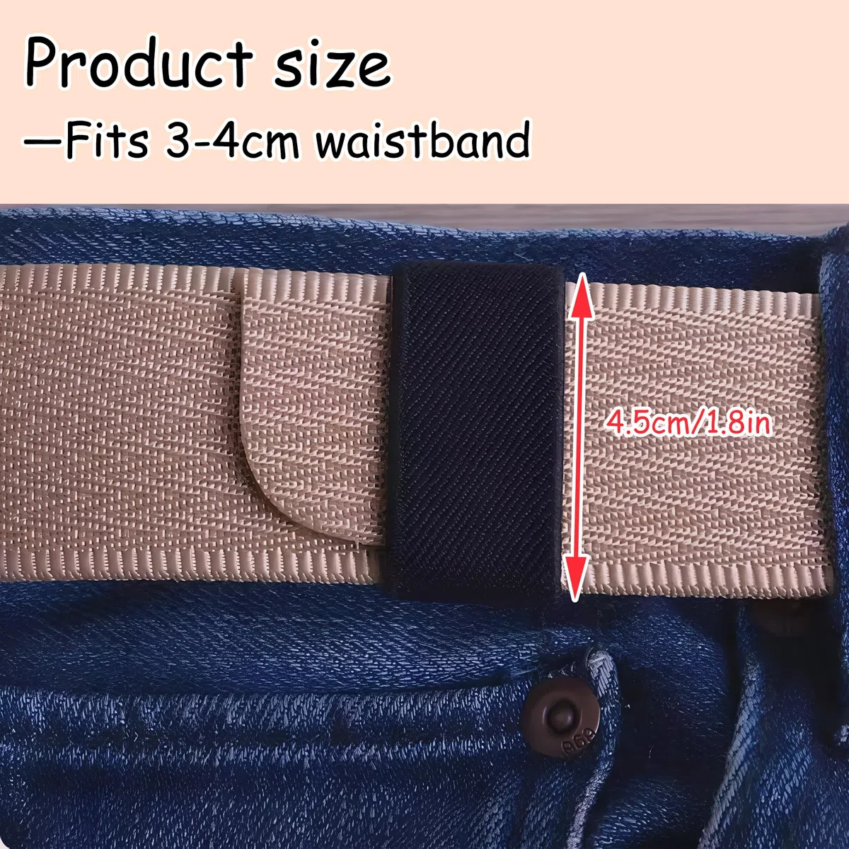 Trabilla elástica para cinturón de servicio, multicolor, trabillas para cinturón de 3 a 3,5 cm, para sujetar cinturones