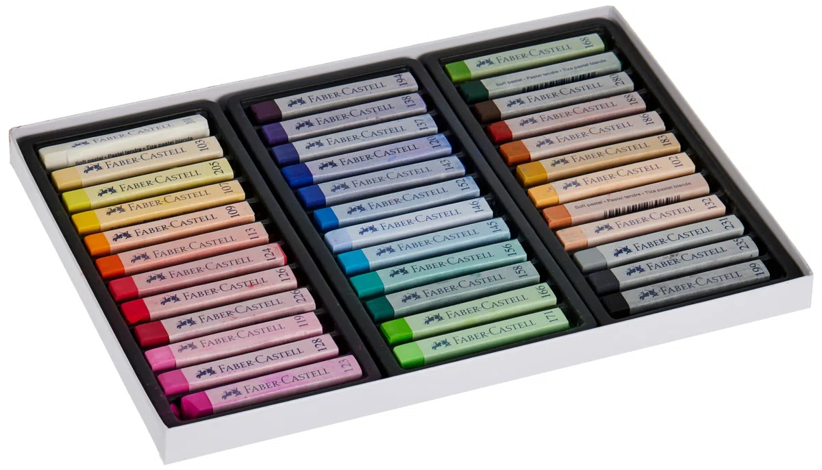 Faber-Castell 128336 - Estuche de Cartón con 36 Tizas Pastel - Multicolor