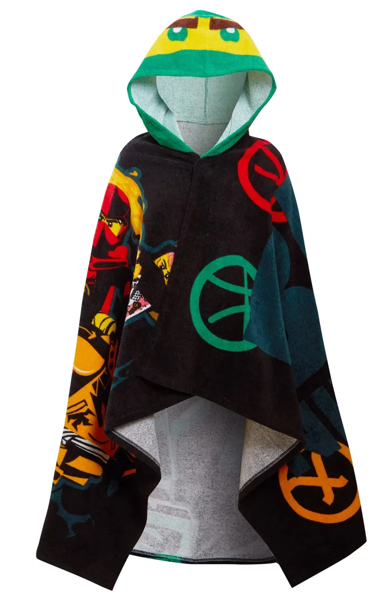 LEGO Toalla con capucha Ninjago para niños, poncho, toalla de playa, toalla de baño, envoltura para nadar