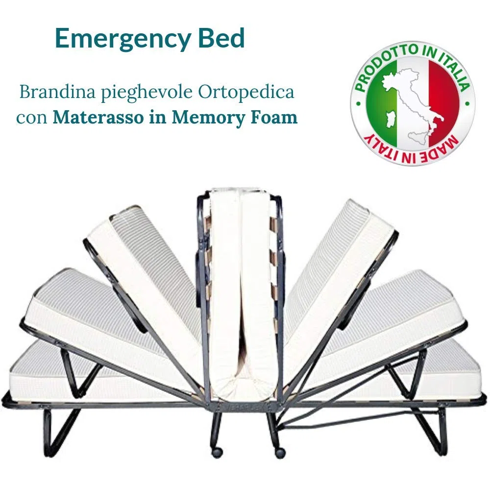 EVERGREENWEB - Cama Plegable 80x190 con Colchón Individual Viscoelástico 10 cm Alto, Funda Desenfundable, Somier de Lamas de Madera, Cama de Emergencia para huéspedes Ahorra Espacio + Almohada Gratis