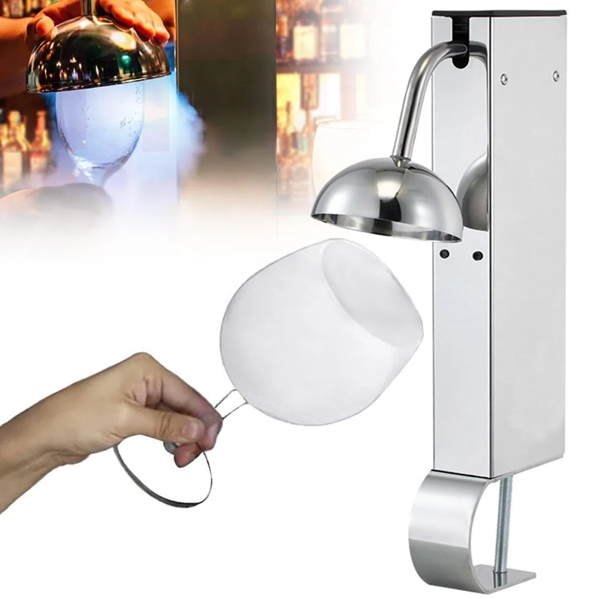 Enfriador instantáneo de bebidas para cócteles, cerveza, vino y bebidas mixtas, barra de acero inoxidable y herramienta de cocina