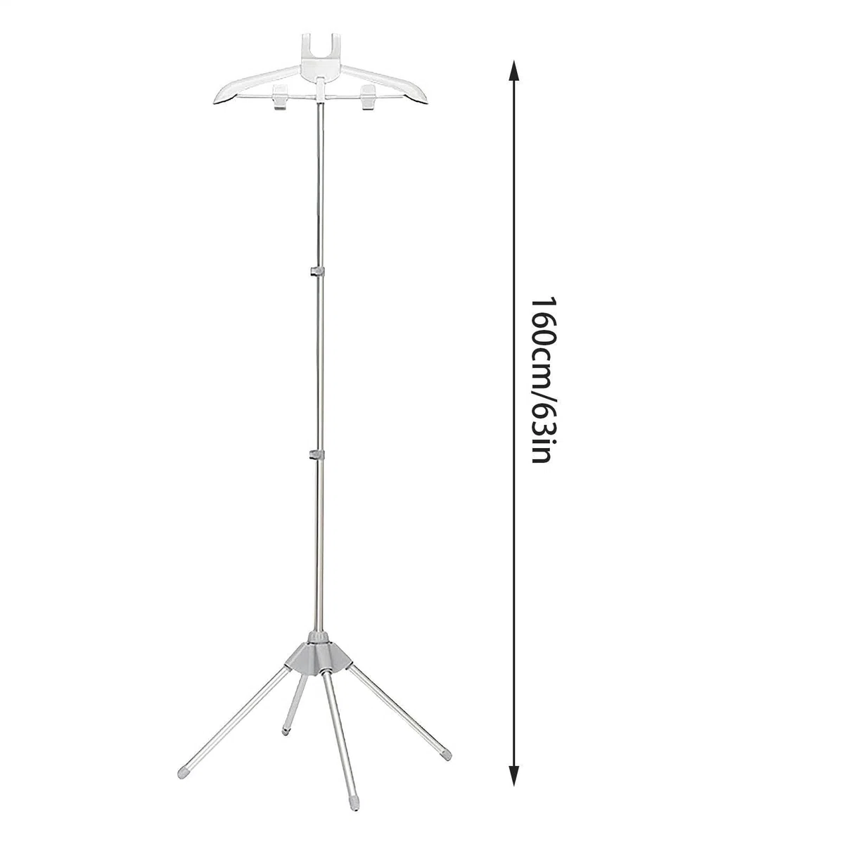 Soporte para plancha de vapor, colgador de pie para plancha de vapor con soporte, estructura de aleación de aluminio con ajuste de rotación y altura para planchar, secado en el hogar, hotel