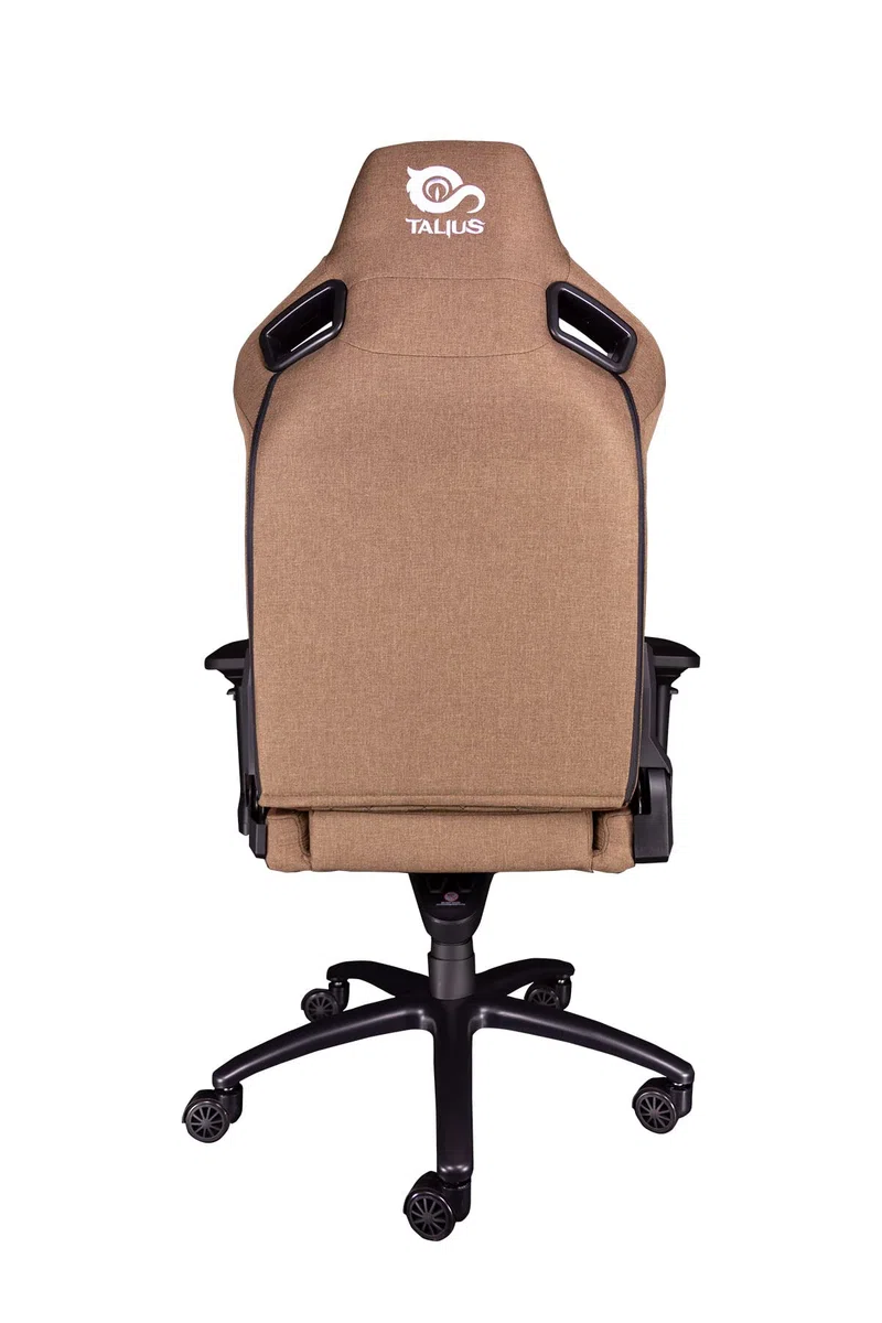 Silla Gaming Profesional Talius Raptor, Tela Transpirable Marrón reposabrazos 4D, Cojín Cervical y Lumbar viscoelástica, Frog, Base Metal, Ruedas Nylon, hasta 170kg (Brown)