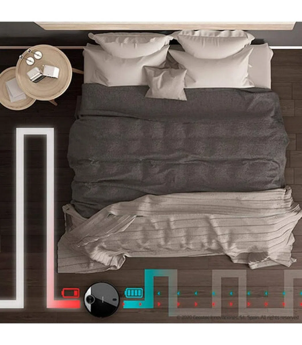 Cecotec Robot Aspirador y fregasuelos Conga 3390, Tecnología láser, Friega, Aspira, Barre y Pasa la mopa a la Vez, Cepillo Jalisco, RoomPlan, Potencia Succión 2300 Pa, App Mapa Interactivo, 10 Modos