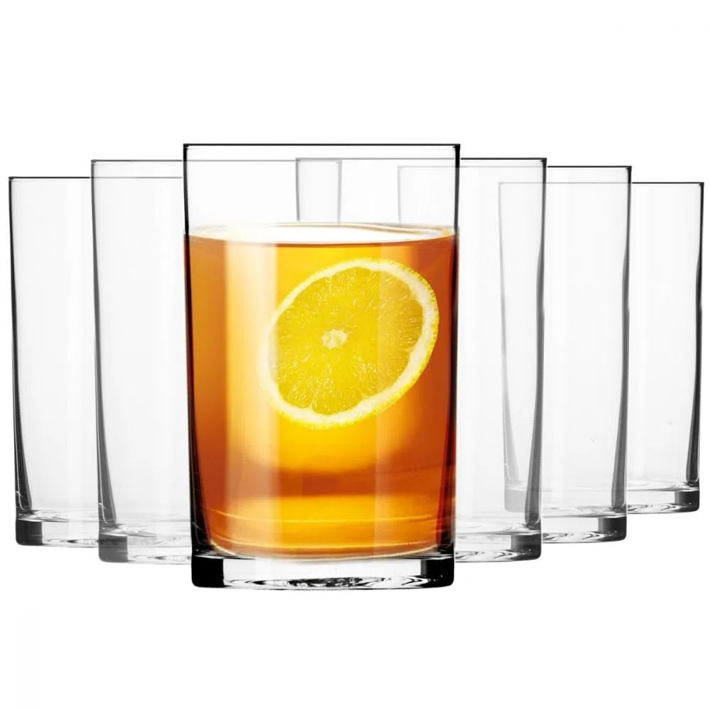 Krosno – Vasos para Té 270 ml – Juego de 6 unidades – Colección Basic – Cristal sin Plomo – Diseño Clásico y Sencillo