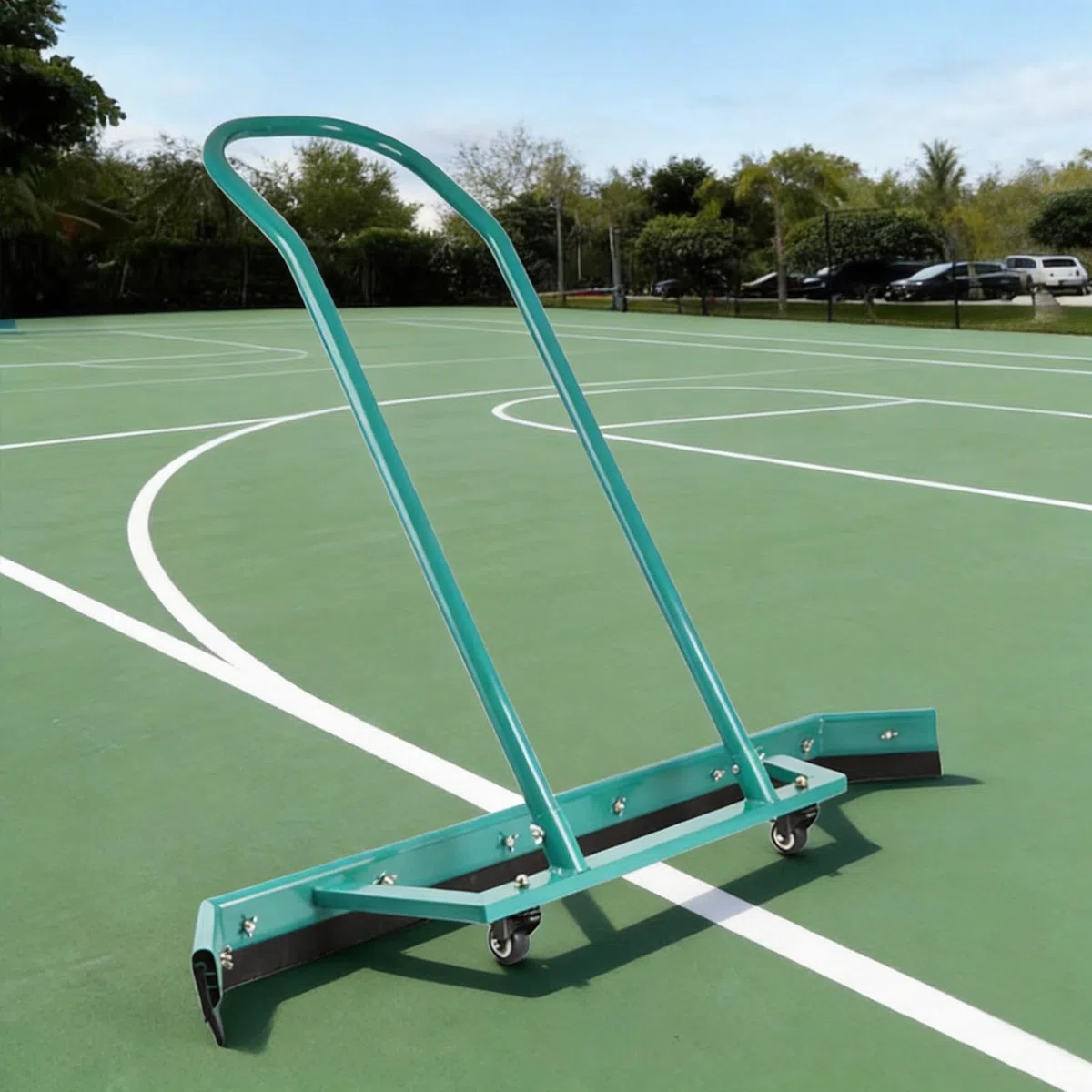 Escobilla De Goma For Suelos Hormigón,empujador De Agua For Bádminton | Aleación de aluminio, herramientas de limpieza rápida, for cancha de bádminton,baloncesto(Green)