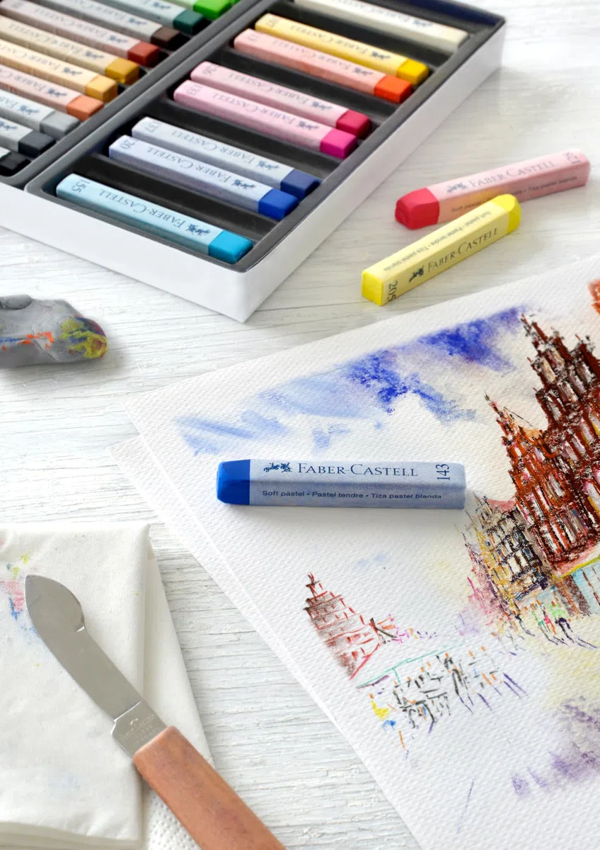 Faber-Castell 128336 - Estuche de Cartón con 36 Tizas Pastel - Multicolor
