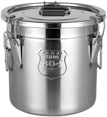 Tarro de Acero Inoxidable Sellado con Tapa, Recipiente hermético para almacenar Alimentos en la Cocina.