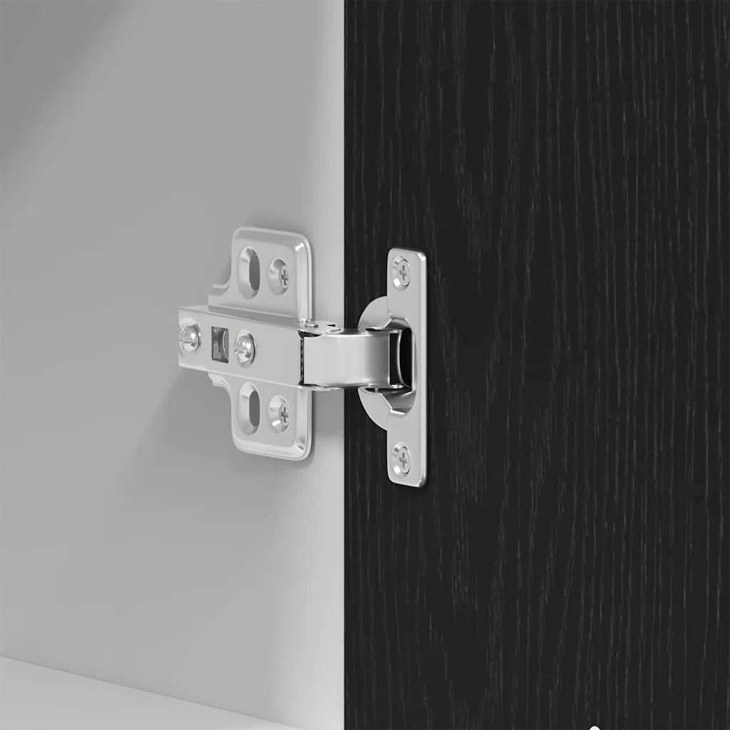 vidaXL Mueble Colgante con Estante Lyon Roble Negro 60 x 31 x 60 cm, Amplio Espacio, Muebles de Cocina Modernos, Utilidad Duradera, diseño Rectangular, soluciones Inteligentes para organización