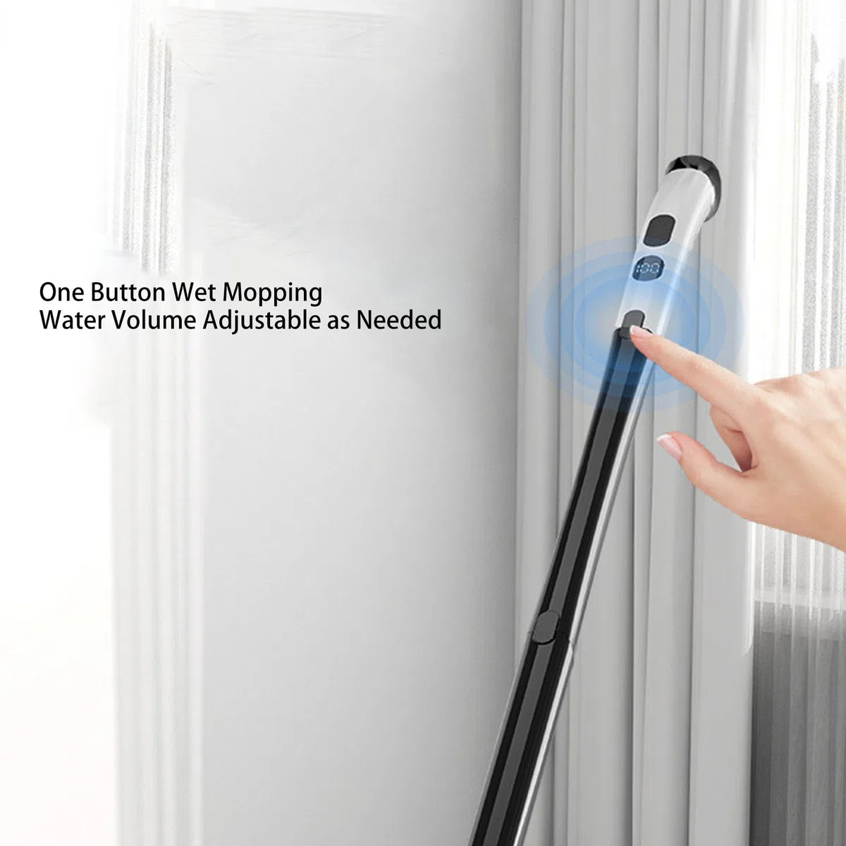 Luocute Taúrgue Giratorio Eléctrico, Trapeador de Inalámbrico de 2 en 1 con Spray de Agua de 800 Ml de Tanque de Agua para Limpieza de Pisos de Azulejos de Madera, 30 Minutos de