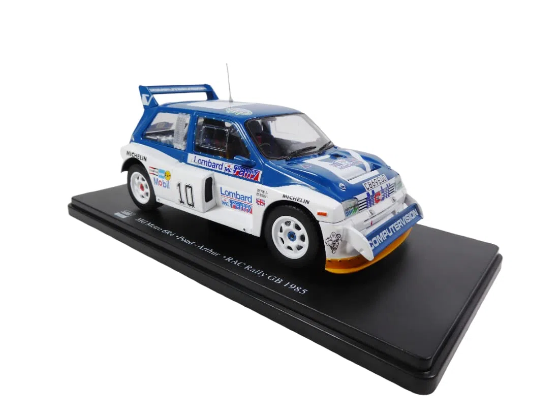 OPO 10 - Coche en Miniatura reproducido en Escala 1/24 Compatible con MG Metro 6R4 Pond - RAC Rally GB 1985 - RVQ21