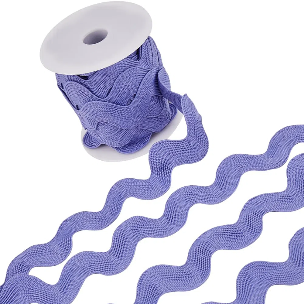 GORGECRAFT 10 Yarda*37mm Borde de Flecos Ondulados Color Aguamarina,Rick Rack Zig Zag RIC Rac,Borde de Tela Trenzada Curvada,Cinta de Encaje para Coser En Casa,Fiesta,Vestido de Boda,Artesanía