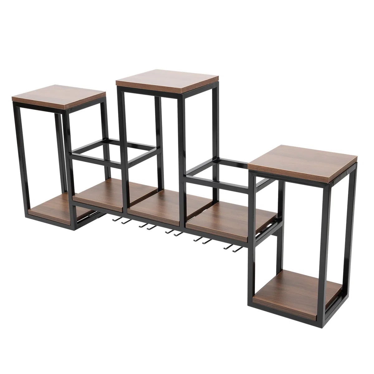 Soporte para botellas de cristal, estante para botellas de pared vintage, estante de vino, restaurante, bar, estante de madera para restaurantes, bares, tiendas de vino, salones, 106 x 20 x