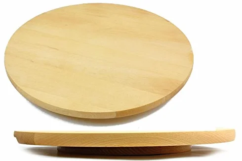 Tabla giratoria Lazy Susan redonda. Circular de madera giratoria. Para servir pizza de 55 cm.